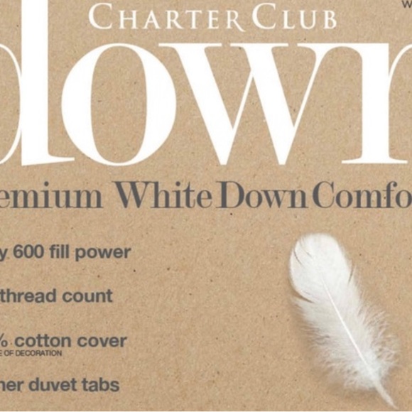 - - Charter club white down lightweight comforter queen